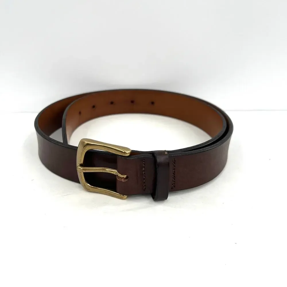 Trafalgar men’s leather golden buckle belt